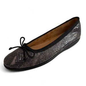 AEROSOLES Homebet Faux Black Snake Ballet Flats, NEW! Size 9 Medium